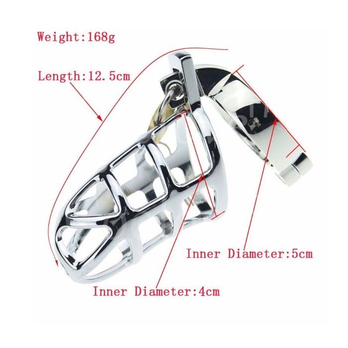 Metal Cock Cage
Color: Silver
Weight: 168g
Rings size: 2.0&... MT - Chastity Device 50mm photo-6