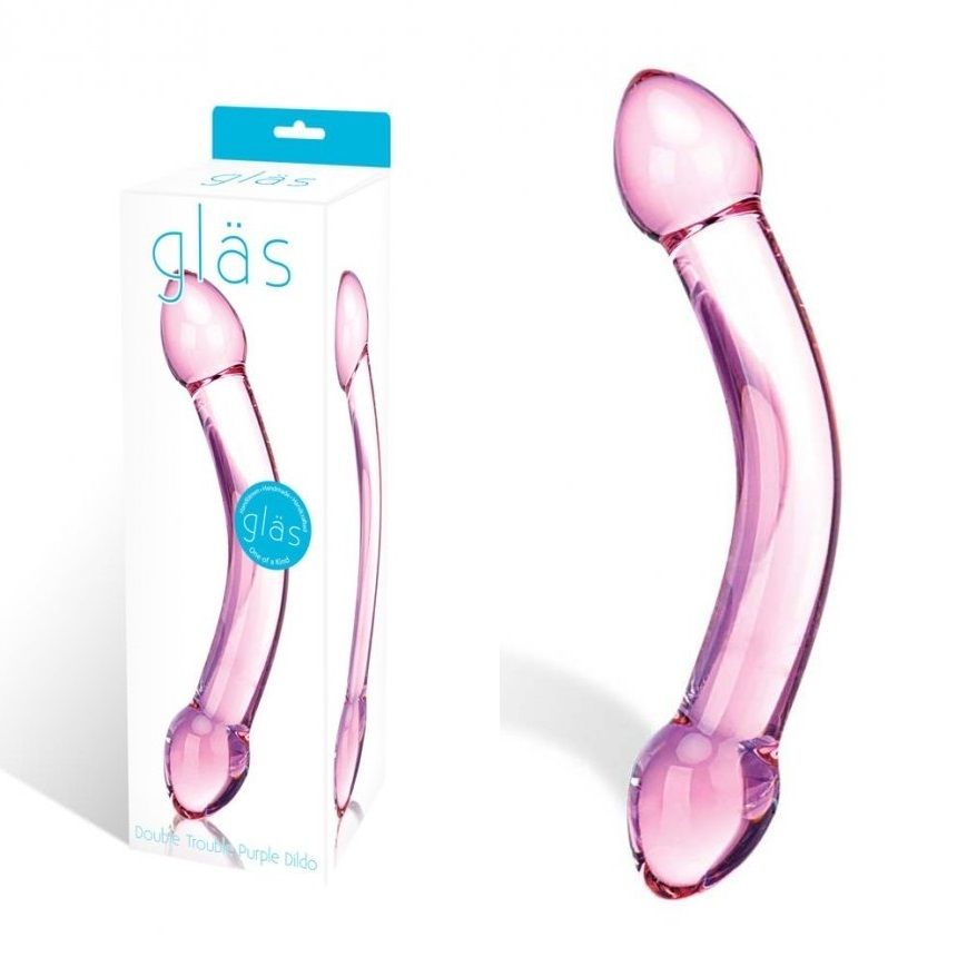 Being able to share toys with your sex partner can be an ext... Glas - Double Trouble Purple Dildo photo