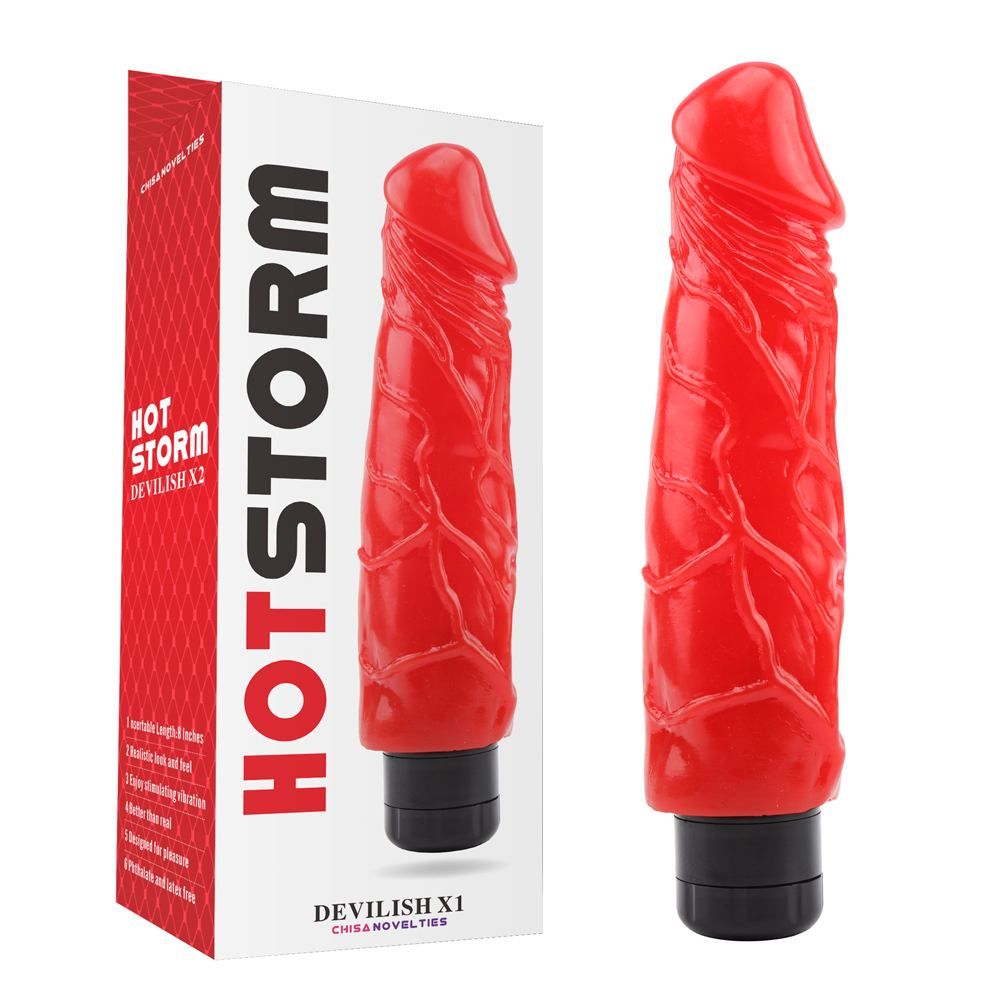 Material:T-Skin+ABS
Features:Multi-Speed Vibrations, Wat... Chisa - Devilish X1 Vibrating Dildo - Red photo-6