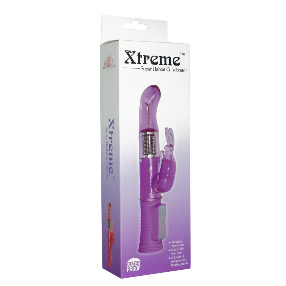Material: TPE, ABS
Function: 8 Mode Vibration, 8 Mode Rotati... Aphrodisia - Super Rabbit G Vibrator - Purple photo-6