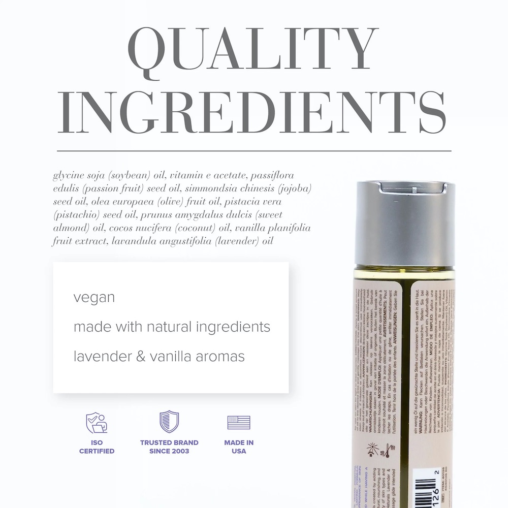 介紹 JO Naturals 薰衣草 & 大溪地香草按摩油結合堅果與果油的混合配方及其他天然成分,旨在提升每次皮... JO - Naturals 薰衣草 & 大溪地香草按摩油 - 120ml 照片-2