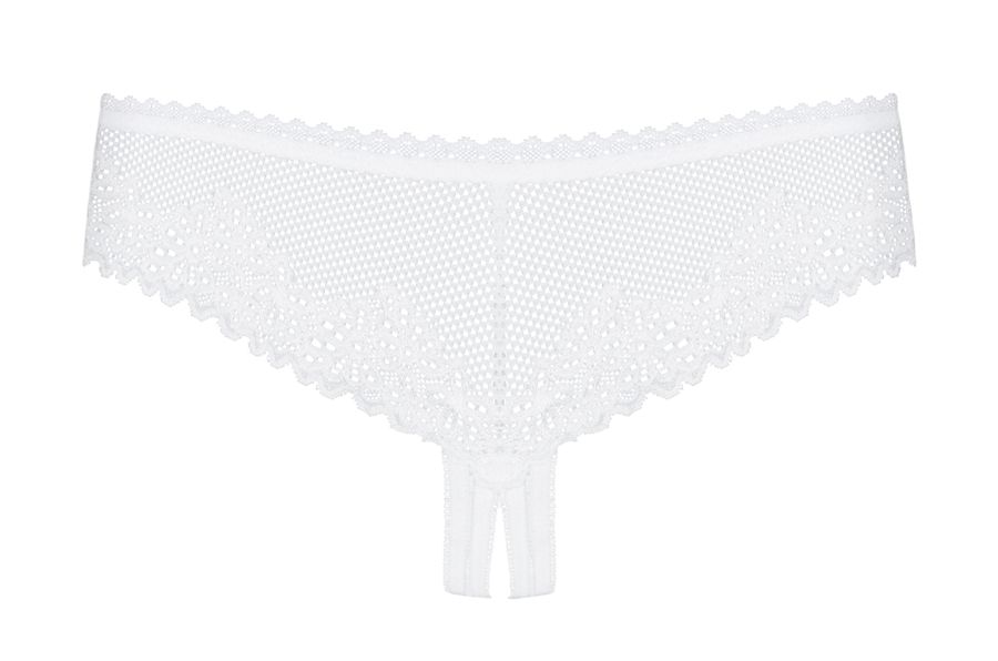Spicy pleasure? Here you are! Discover the pleasure full of ... Obsessive - Alabastra Crotchless Thong - White - S/M photo-9