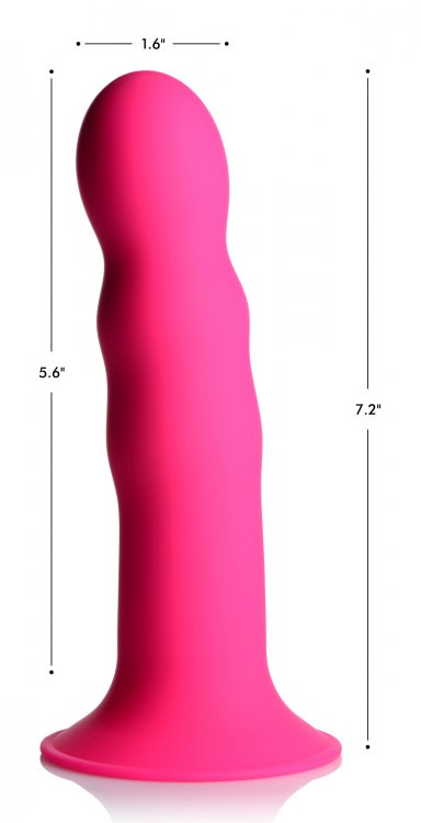 This squiggly, squeezable dildo will become your ultimate sh... Squeeze-It - Wavy Dildo - Pink photo-7