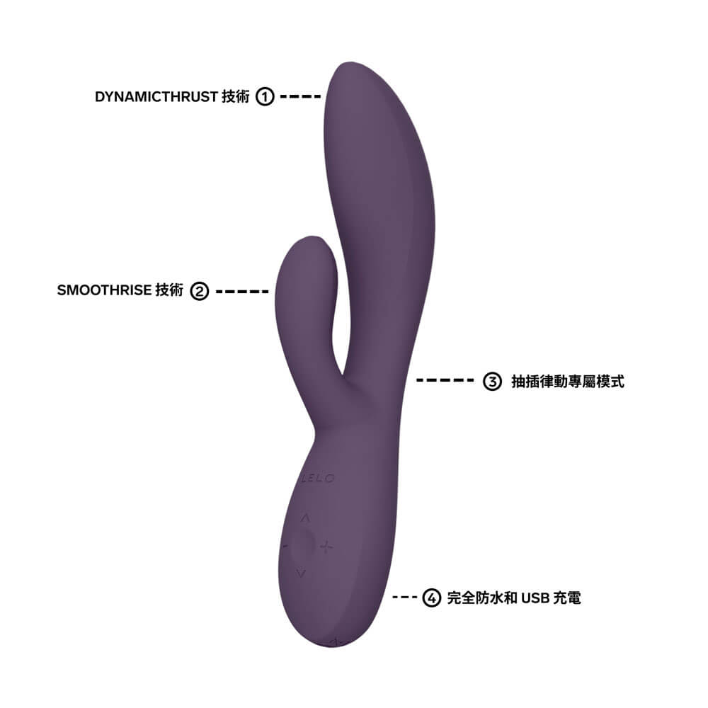 Lelo - Ina 可APP控制 抽插式兔仔震动棒 - 暮光紫 照片-7