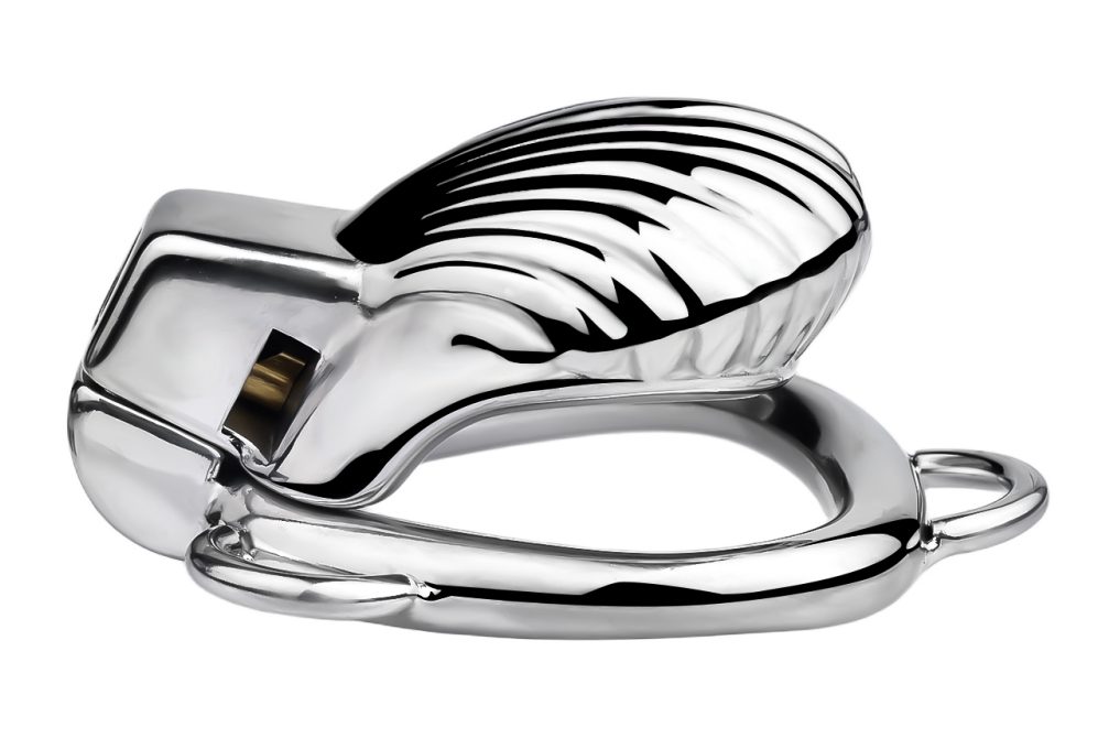 Material: 304 Stainless steel
Cage high: 50mm
Total length:... FAAK - Shell Chastity Cage 45mm - Silver photo-8