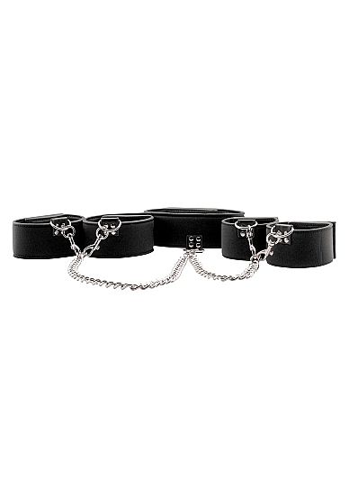 Shots - Reversible Collar / Wrist / Ankle Cuffs - Black photo-3