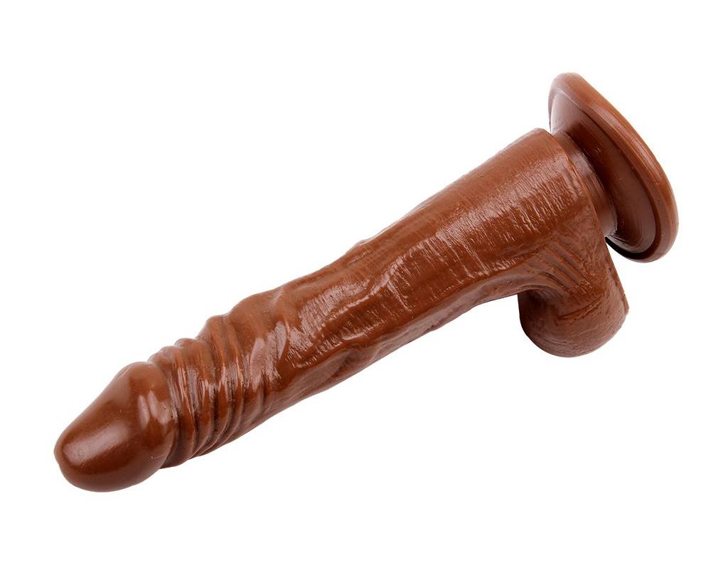 Multi-Speed Vibration, Realistic Feel, Phthalate and Latex F... Chisa - James Deen 8.5? Vibrating Dildo - Brown photo-4