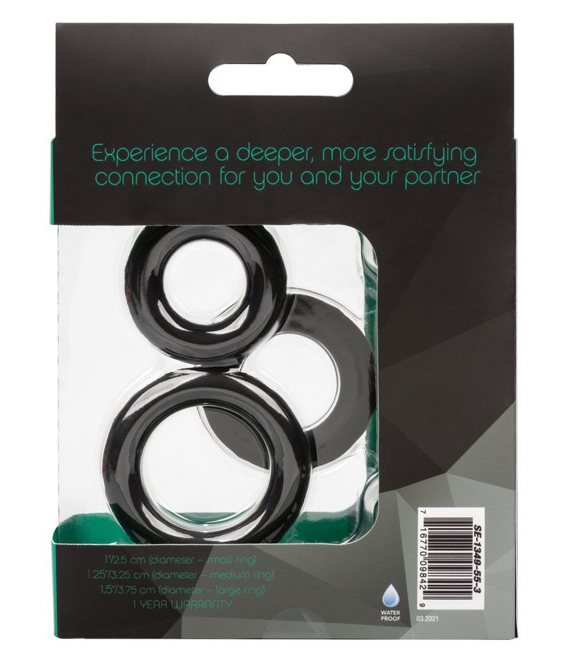 Set of 3 gradually sized premium Ultra-Soft Silicone support... CEN - Link Up Ultra-Soft Supreme Set - Black photo-5