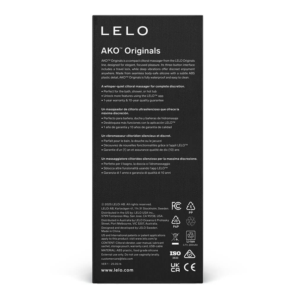 Presenting LELO Originals, a collection designed for tho... Lelo - Ako Originals APP Clitoral Vibrator - Purple photo-7