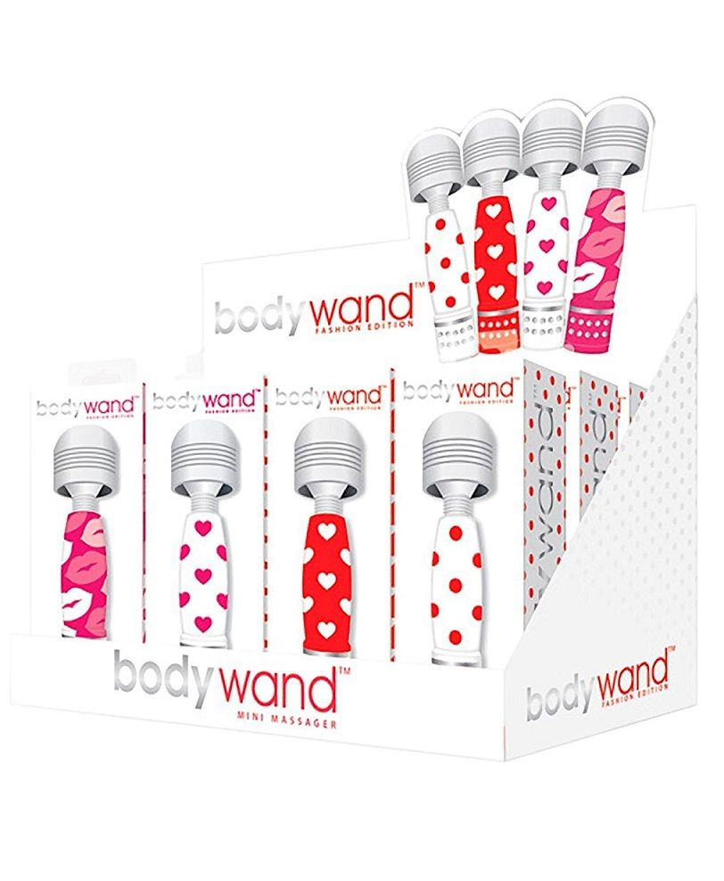 Designed with subdued sound levels and engineered for strong... Bodywand - Mini Hearts Massagers - Wht/Pink photo-4