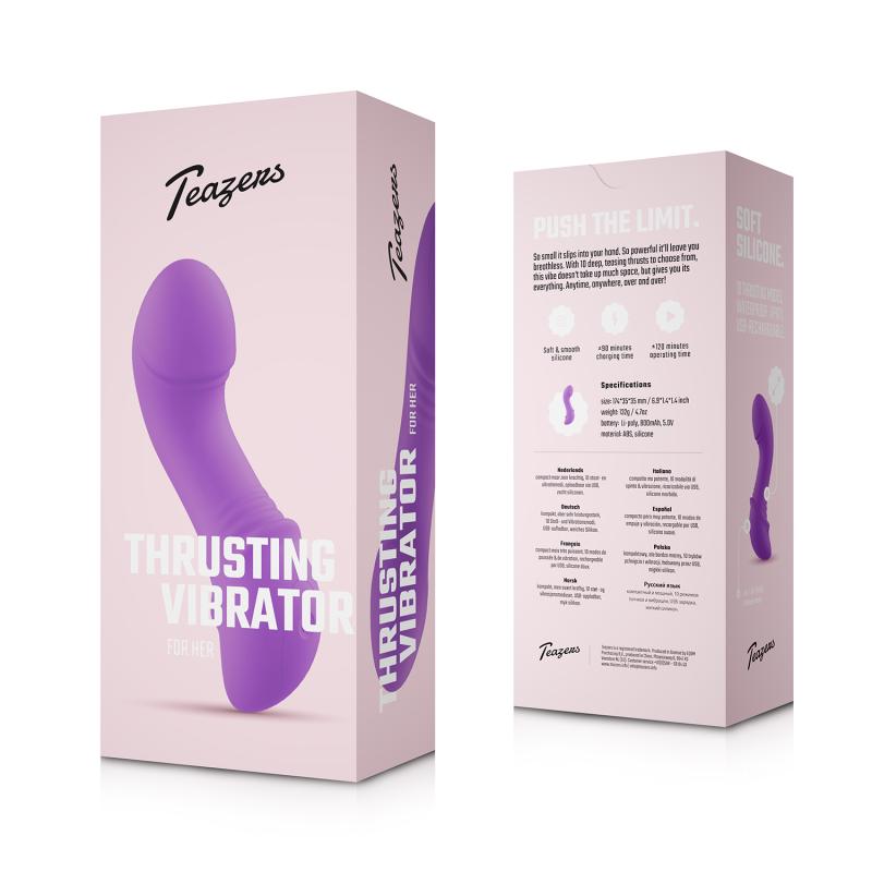 Teazers - Thrusting Mini Vibrator – Purple photo-10