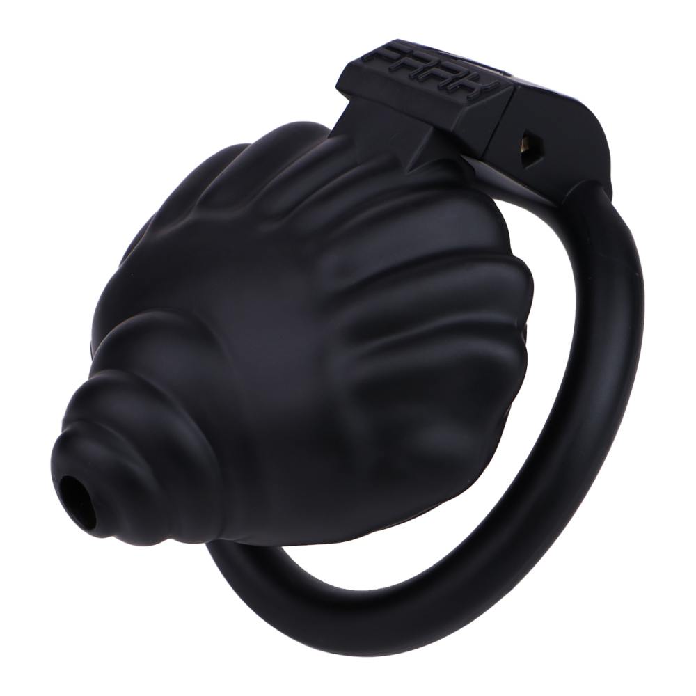 Material: Resin
Cage high: 31mm
Cage length: 47mm &nb... FAAK - Shell Resin Chastity Cage - Black photo-4