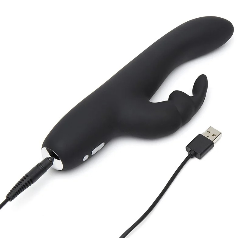 Fifty Shades of Grey - Greedy Girl Slimline Rabbit Vibrator - Black photo-6