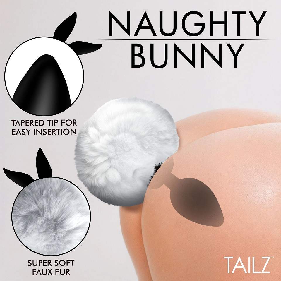 Tailz - Fluffy Bunny Tail Plug - White 照片-2