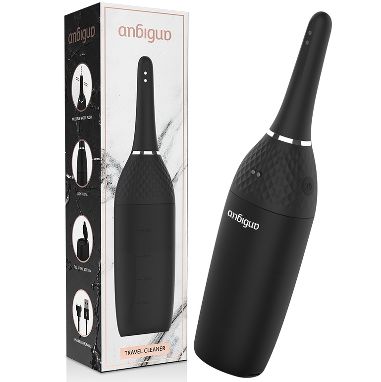 At Anbiguo we don't stop thinking about how to advance i... Anbiguo - Travel Rechargeable Anal Cleaner - Black photo-8