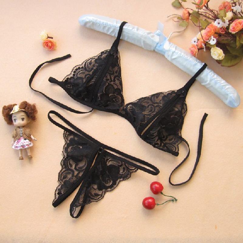 Three-point underwear with petals
Including: breast-exposed... SB - Lace Crotchless Set - Black photo-6
