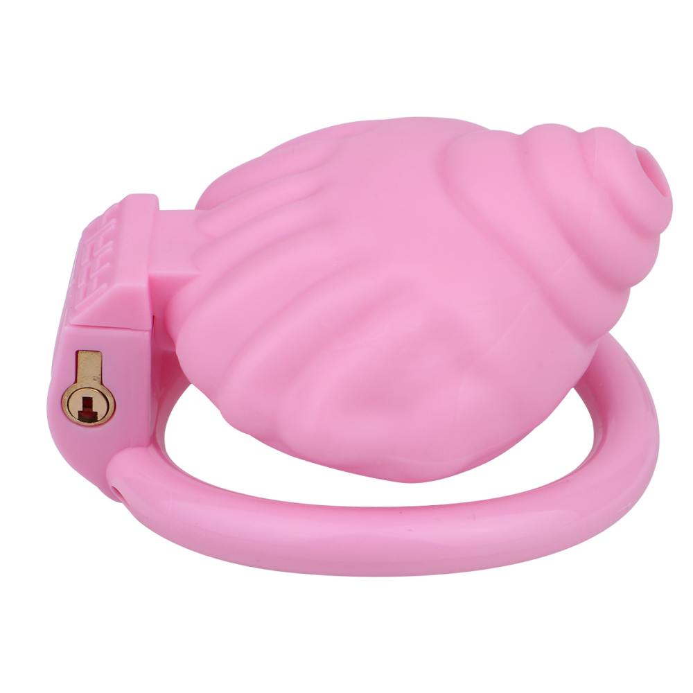 Material: Resin
Cage high: 31mm
Cage length: 47mm &nb... FAAK - Shell Resin Chastity Cage - Pink photo-7