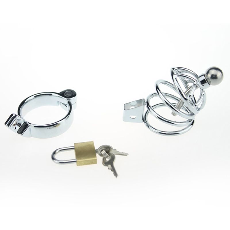 Disclaimer: These products as with all products on this site... MT - Cock Cage with Penis Plug Short 40mm photo-2