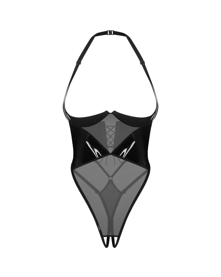 Obsessive - Rolleya Crotchless Teddy - Black - L/XL photo