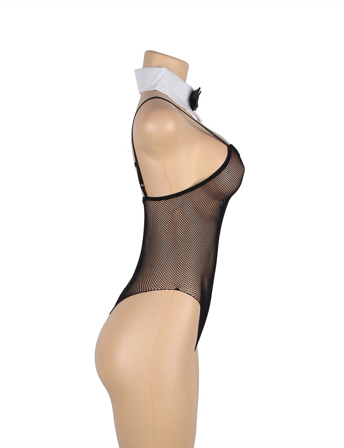 Ohyeah - Sexy Mesh Bodysuit - Black - M photo-9