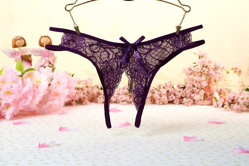 SB - 开档内裤 T192 - 紫色 照片-7