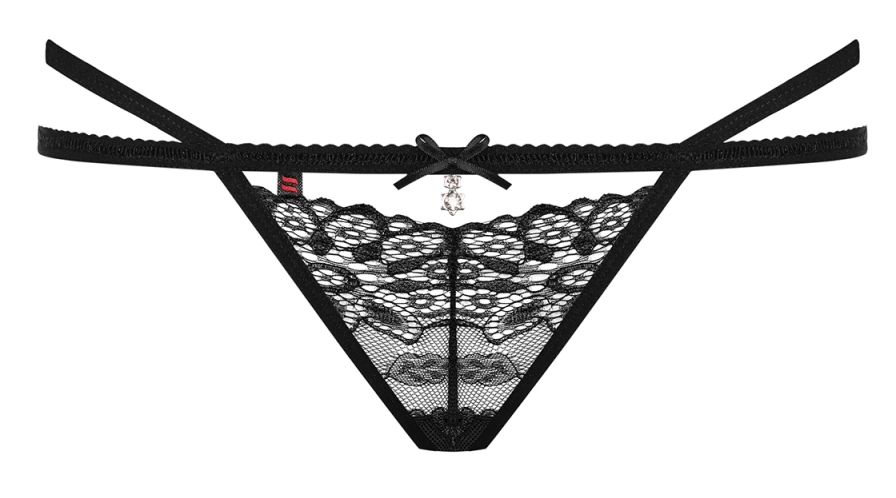 Are you looking for unique, lacy lingerie? Do you like sexy ... Obsessive - 838-THO-1 Thong - Black - S/M photo-7