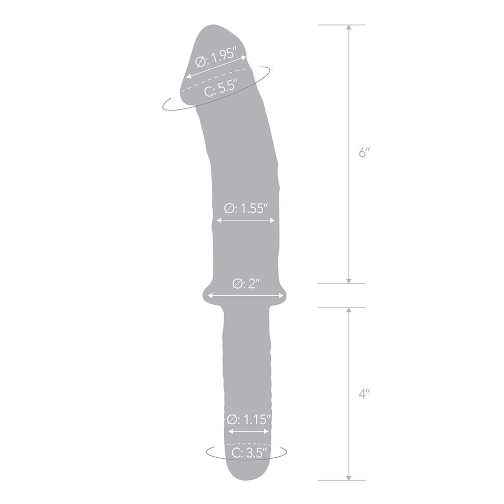 Glas - 11'' Realistic Double Ended Dildo w/Handle photo-5
