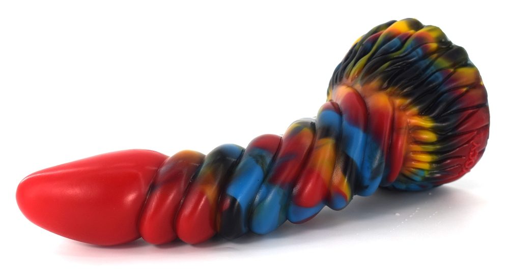Spiral G-point anal dildo, softness, skin-friendly and flexi... FAAK - Mythical Beast Peryton Dildo - Graffiti photo-4