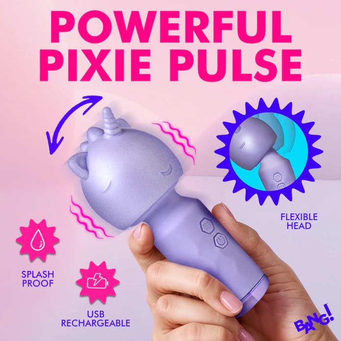 Introducing our enchanting iridescent lavender wand, a true ... Bang! - Unicorn Mini Wand Vibrator - Purple photo-2