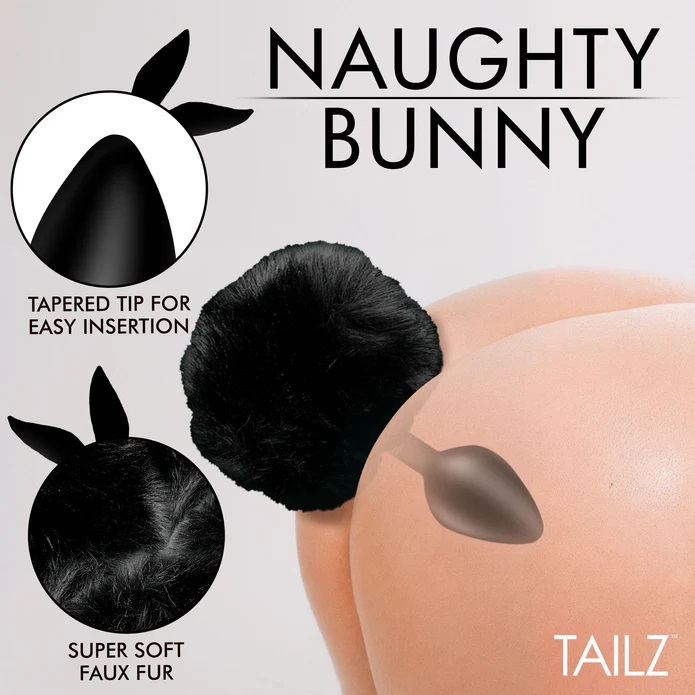 Tailz - 蓬松兔尾巴后庭塞 - 黑色 照片-3