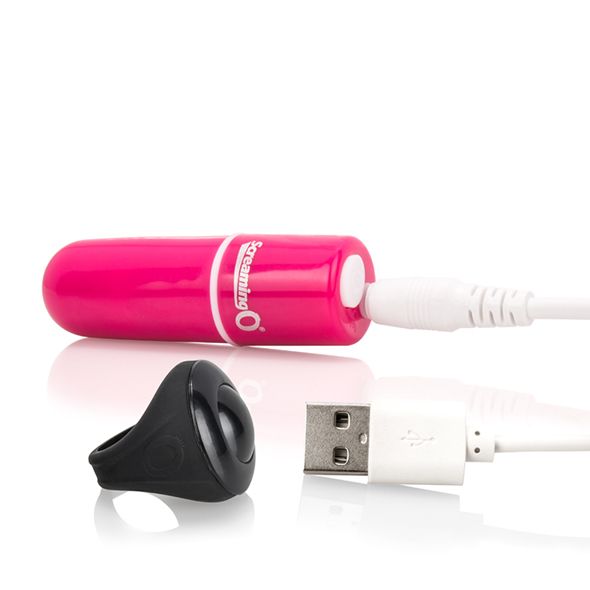 Charged Vooom RC is a deep rumbling rechargeable bullet powe... The Screaming O - Charged Remote Control Vooom Bullet - Pink photo-3
