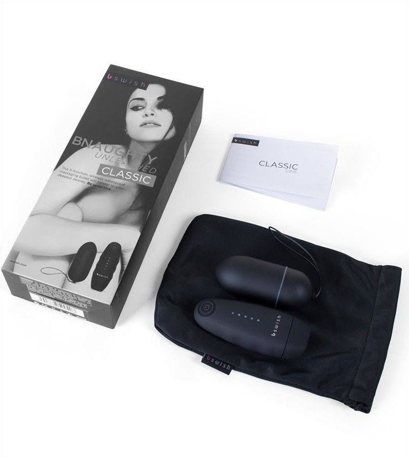 Share an intimate secret with your lover at home or in publi... B Swish – Bnaughty Unleashed Classic Bullet – Black photo-9