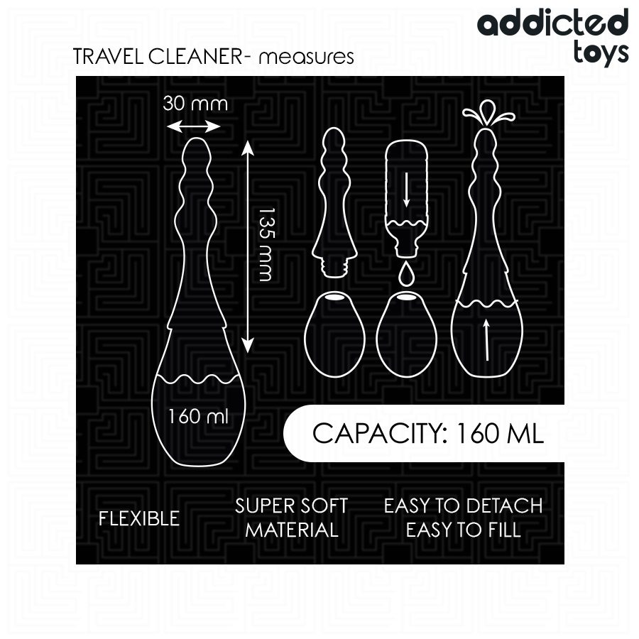 The Addicted Toys Model 4 Travel Cleaner is a great option f... Addicted Toys - #4 Travel Anal Douche - Black photo-6