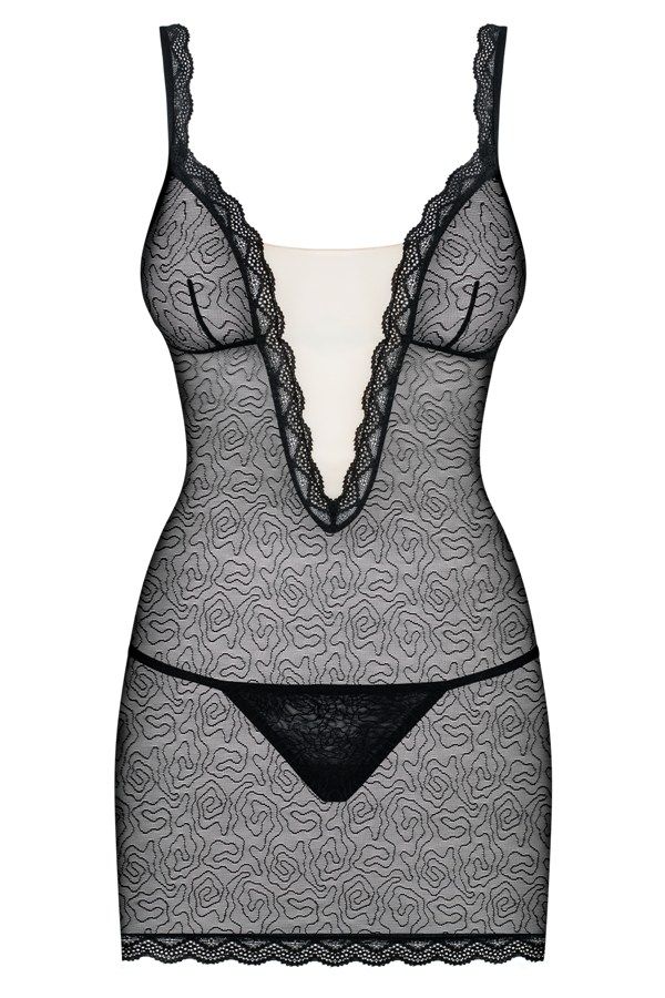 All your beautiful body needs is special lingerie! Let this ... Obsessive - 811-CHE-1 chemise & thong - S/M photo-7