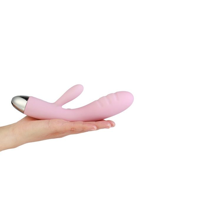Barbara is designed with three ribs at the vibrating head, w... SVAKOM - Barbara Ridged Rabbit - Pale Pink photo-2