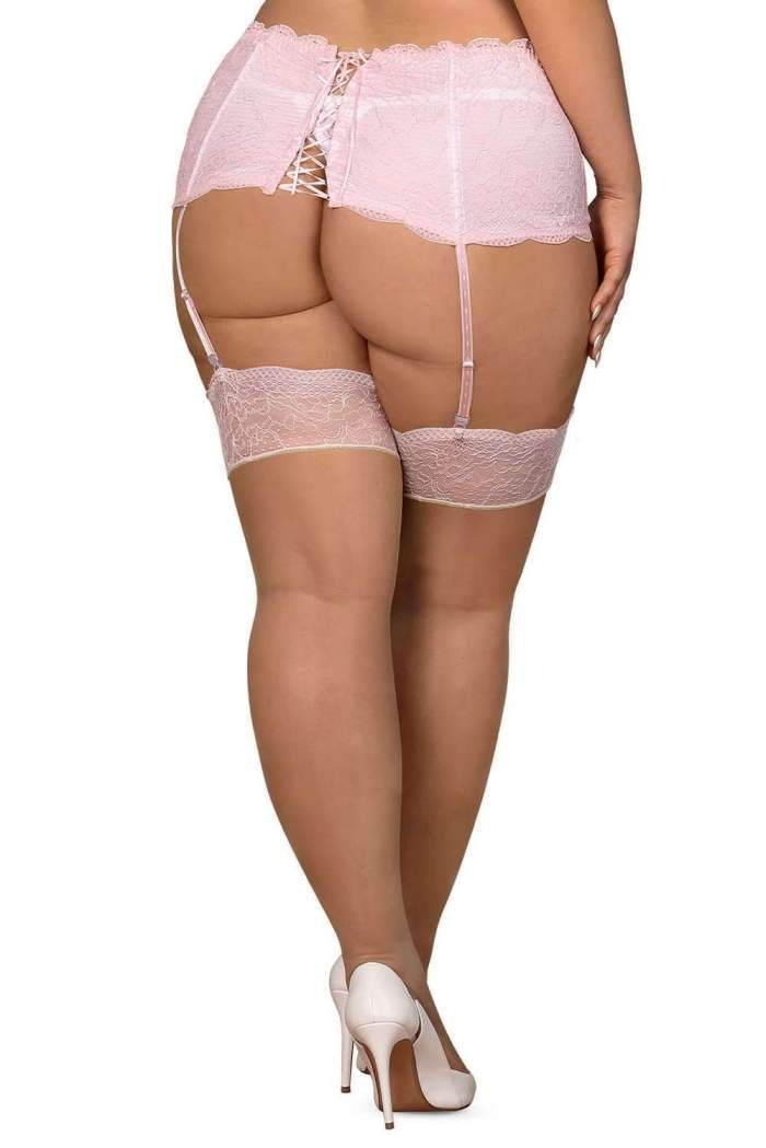 We know what’s gonna give you a lot of pleasure and happines... Obsessive - Girlly Stockings - Pink - XXL photo-2