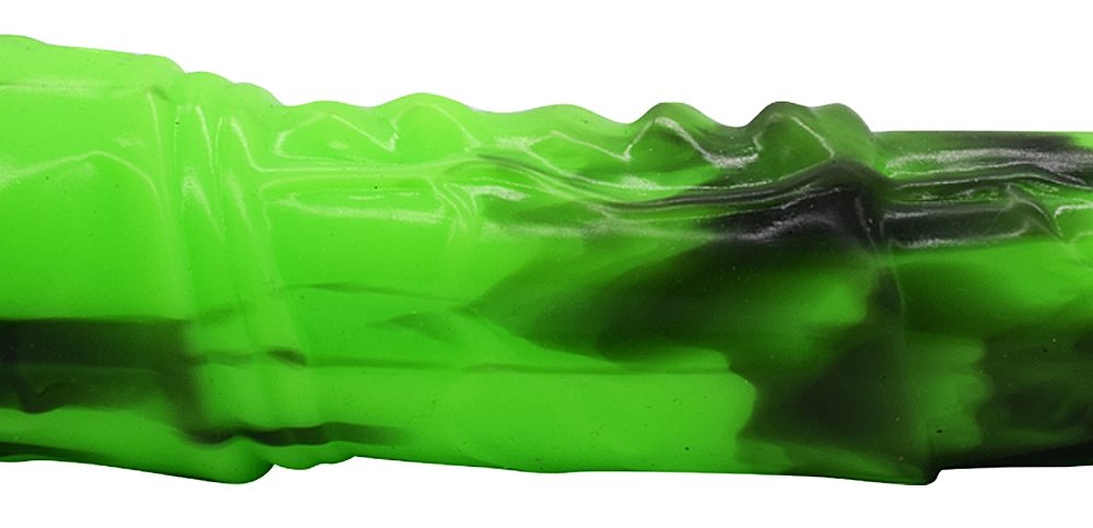 Silicone horse anal dildo, artificial realistic anal plug, s... FAAK - Horse Long Dildo - Green/Black photo-11
