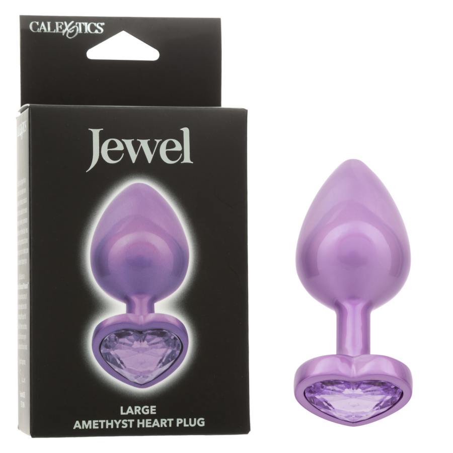 Elevate your pleasure with a touch of glamour using the Jewe... CEN - Jewel Heart Plug L - Amethyst photo-5