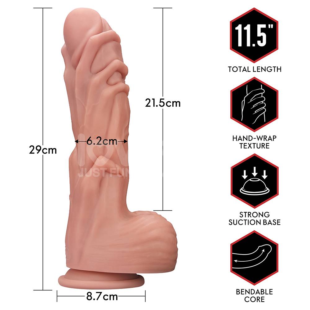 Lovetoy - 11.5" 握住阴茎大码 - 肉色 照片-15