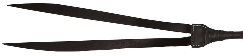 Dual whips are made of tough, genuine leather and made to pl... Sportsheets - Edge Dragon Kiss Whip - Black photo-4