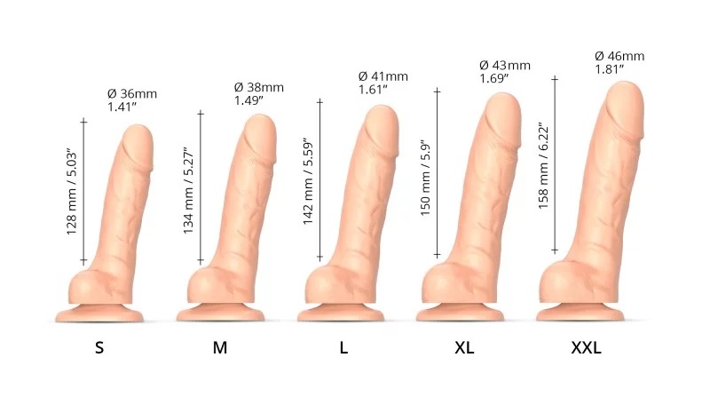 The only dual density silicone Sliding skin realistic dildo ... Strap-On-Me - Sliding Skin Dildo L - Vanilla photo-8