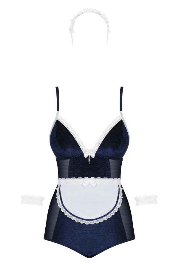 You’ve chosen a perfect costume! Incredibly sexy teddy, love... Obsessive - Maid Teddy - Blue - S/M photo-7