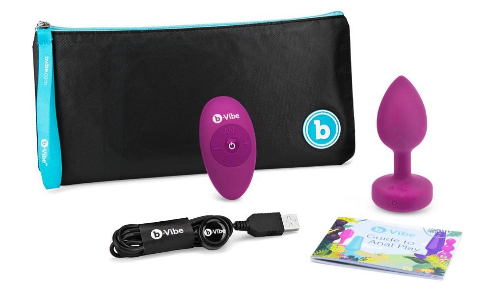 B-Vibe - Vibrating Jewel Plug S/M - Fuchsia photo-6