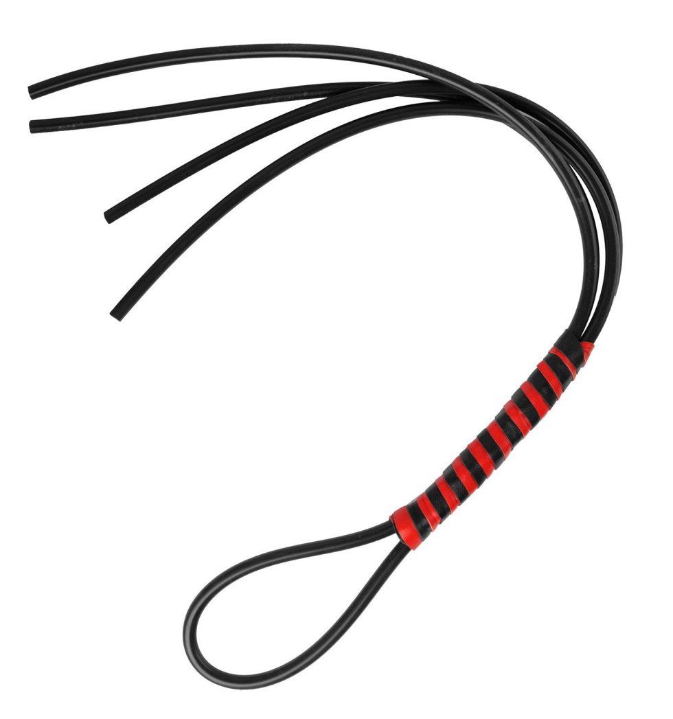 This fierce silicone flogger has 4 thick tails which will pr... Zorbo - Four Tail Silicone Flogger 28" photo