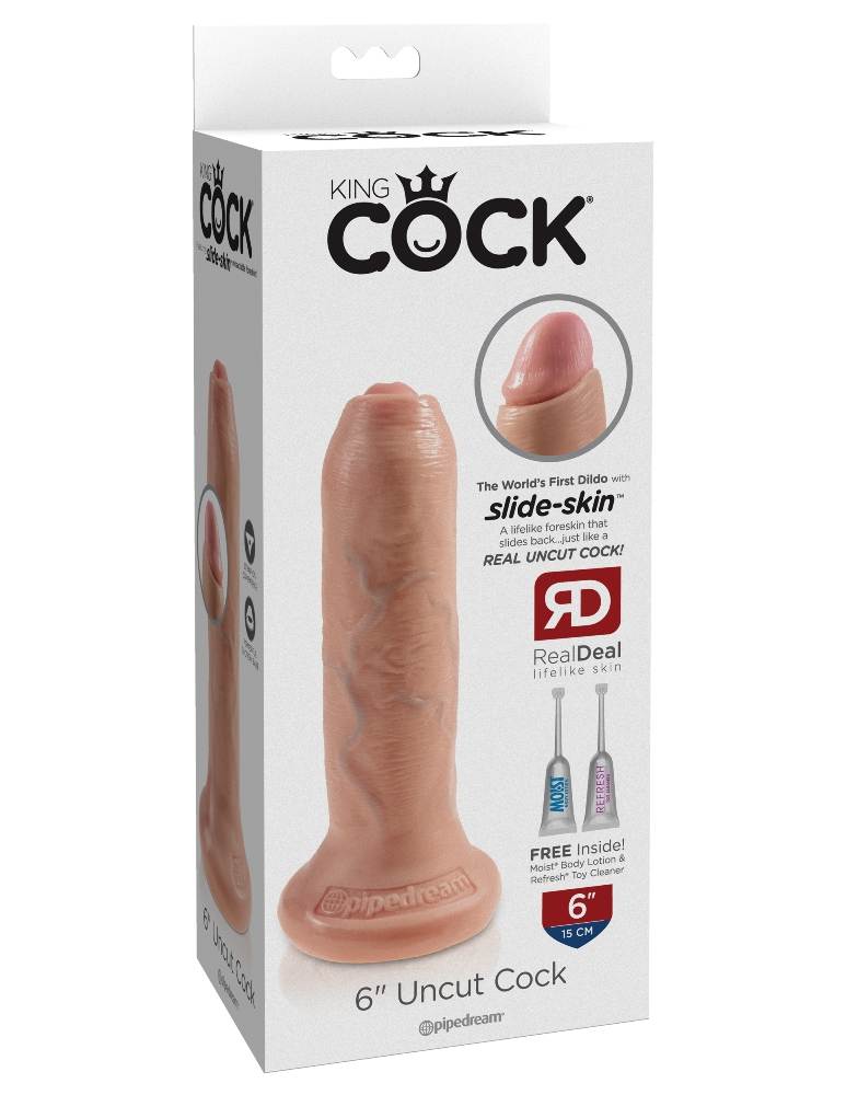 Not all uncut cocks are created equal! This King Cock fulfil... King Cock - Cock 6″ Uncut - Flesh photo-8