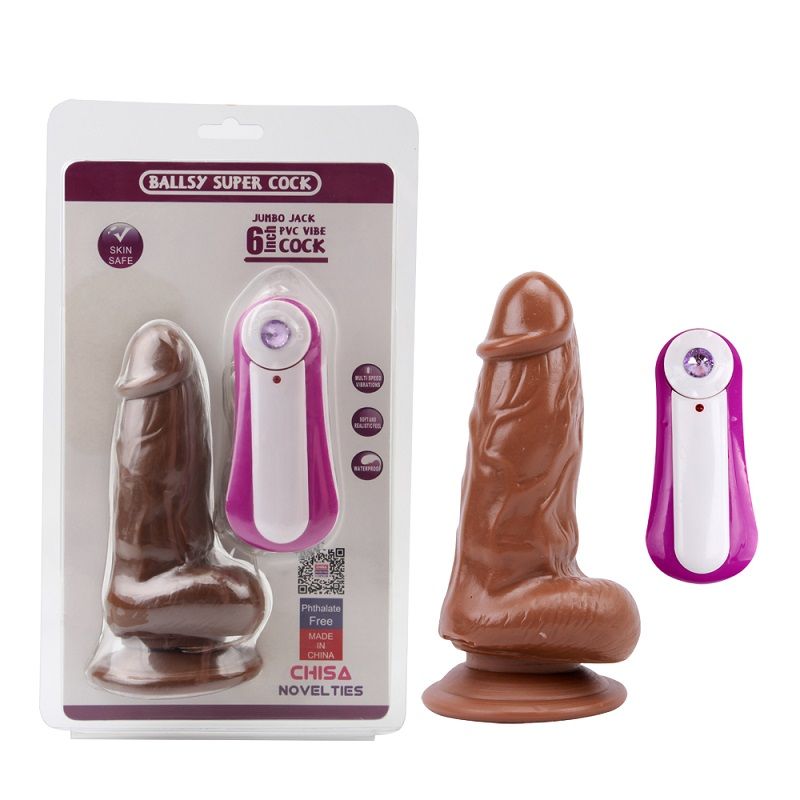 Chisa - 6″ Vibrating Dildo - Brown Chisa - 6″ Vibrating Dildo - Brown photo-8
