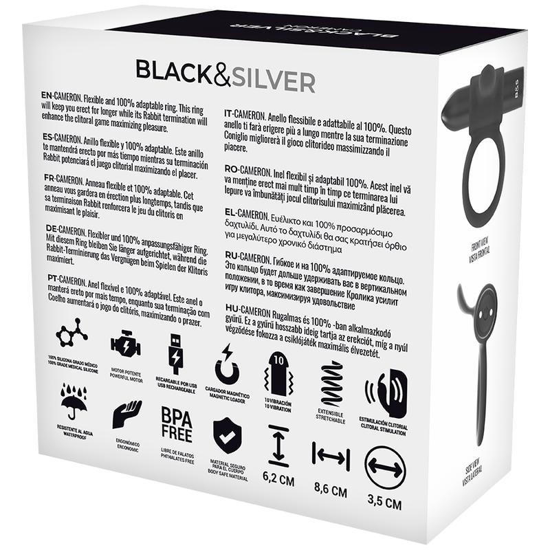 Here comes an especially sugary treat for your best friend! ... Black&Silver - Cameron Vibro Ring - Black photo-6