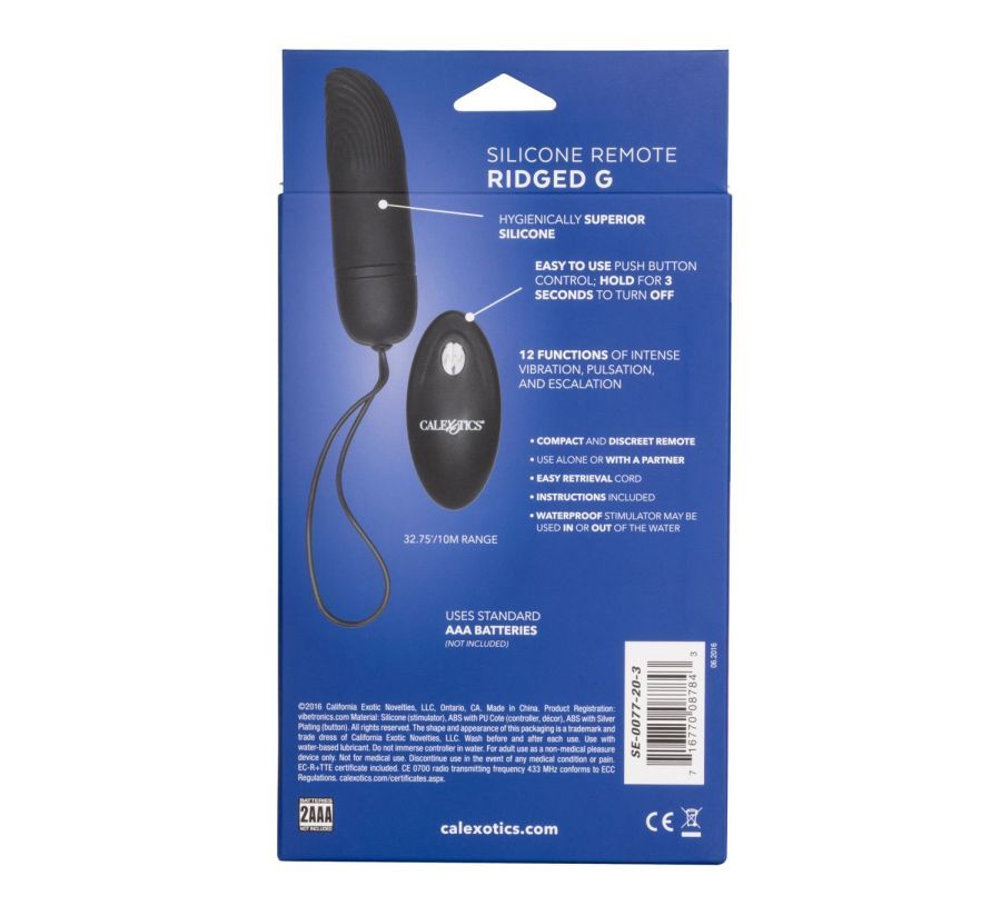 Elevate your intimate playtime fun with the Silicone Remote ... CEN - Silicone Remote Ridged G - Black photo-10