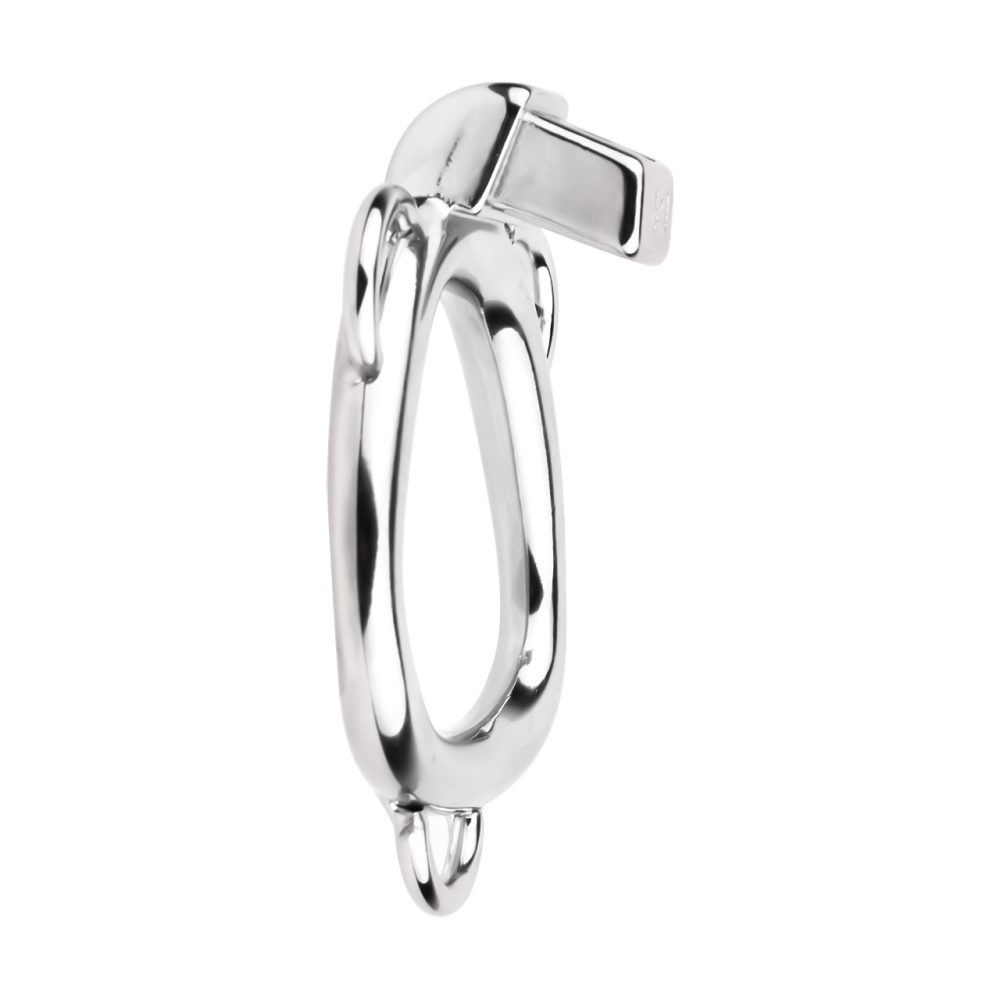 Material: 304 Stainless steel
Cage high: 50mm
Total length:... FAAK - Shell Chastity Cage 45mm - Silver photo-14