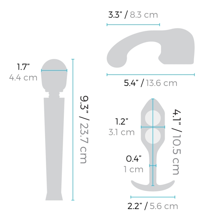 The long-awaited 10-piece complete pleasure set for external... B-Vibe - Anal Massage Kit Set - Blue photo-7